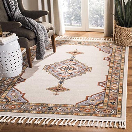 Safavieh 3 x 5 ft. Farmhouse 800 Rectangle Rug Gray & Cream FMH830F-3